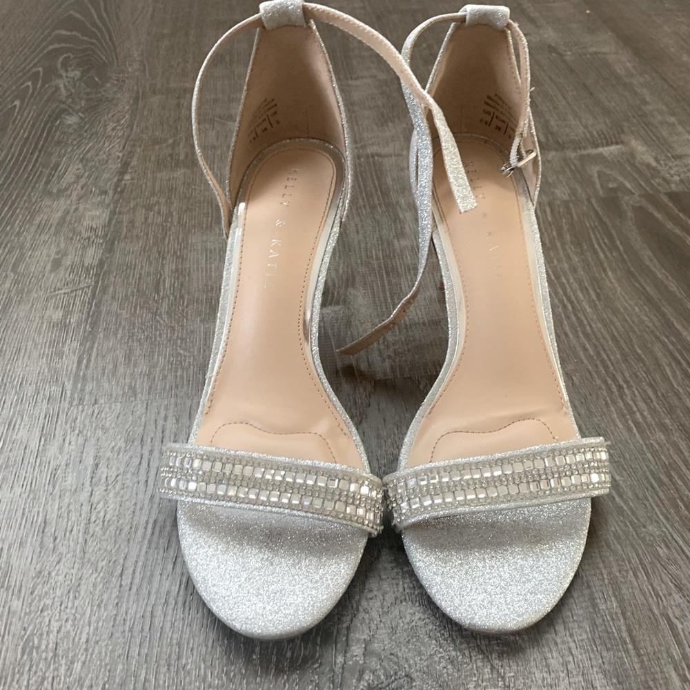 Kelly & Katie silver heels